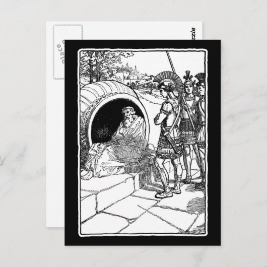 Diogenes of Sinope Postkarte (Vorne/Hinten)