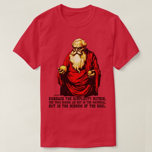 Diogenes Philosophen Weisheit über Einfachheit T-Shirt (Design vorne)