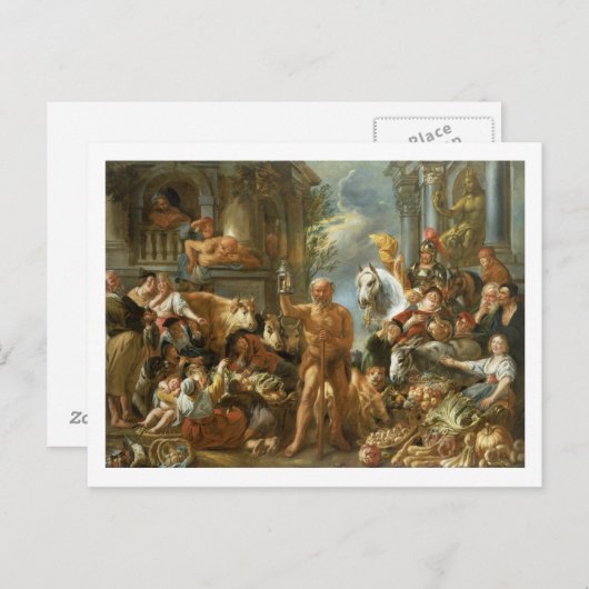 Diogenes Searching for an Honest Man, c.1650-55 (o Postkarte (Vorne/Hinten)