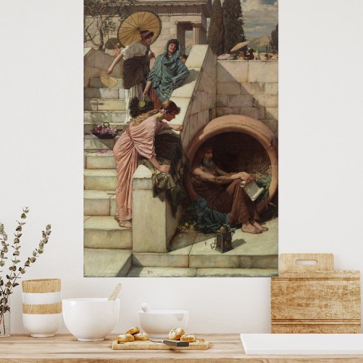 Diogenes von John William Waterhouse Poster (Küche)