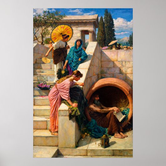 Diogenes von John William Waterhouse  Poster (Vorne)