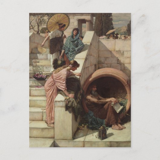 Diogenes von John William Waterhouse Postkarte (Vorderseite)