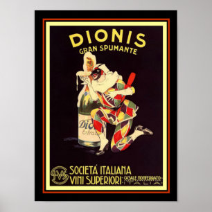 Dionis Gran Spumante Vintage Ad Poster 12 x 16