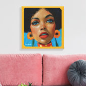 Dionne von KAB Premium Wrapped Canvas Leinwanddruck (Insitu (Wohnzimmer))