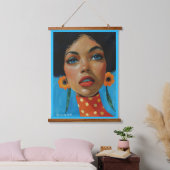 Dionne von KAB Wood Topped Wall Tapestry Wandteppich Mit Holzrahmen (Schlafzimmer)