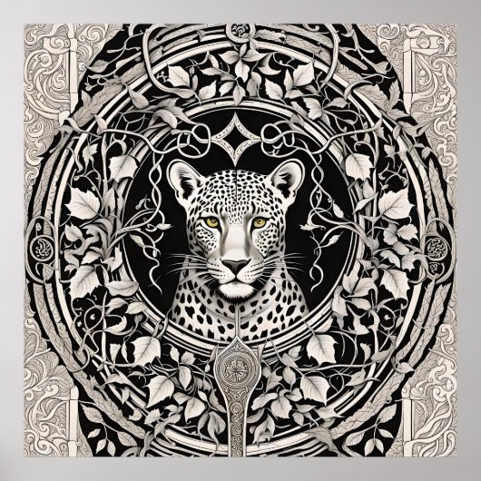 Dionysian Leopard Symbol Dionysos Bachus Bacchus Poster (Vorne)