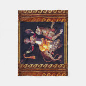 DIONYSOS MIT EINER SPEAR REITENDEN LEOPARD-griechi Fleecedecke (Vorderseite)