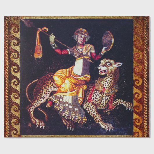 DIONYSOS MIT EINER SPEAR REITENDEN LEOPARD-griechi Geschenkpapier (Flach)