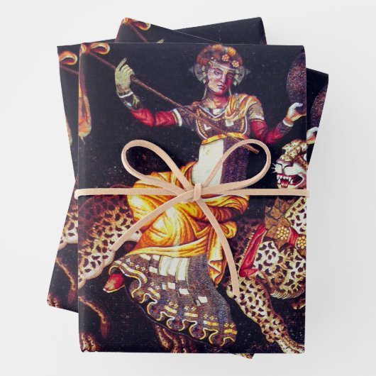 DIONYSOS MIT EINER SPEAR REITENDEN LEOPARD-griechi Geschenkpapier Set (Beispiel)
