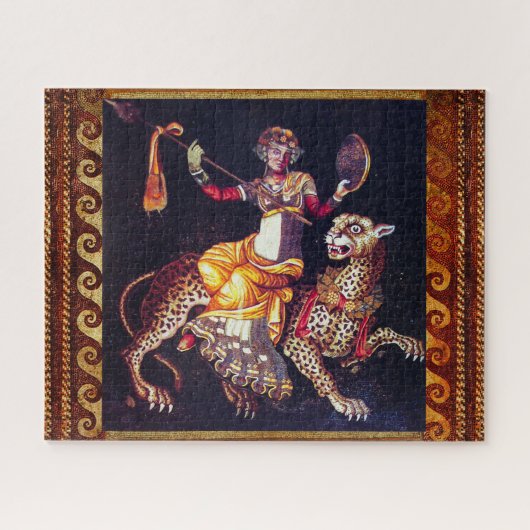 DIONYSOS MIT EINER SPEAR REITENDEN LEOPARD-griechi Puzzle (Horizontal)