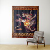 DIONYSOS MIT EINER SPEAR REITENDEN LEOPARD-griechi Wandteppich (Beispiel)