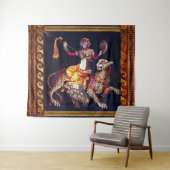 DIONYSOS MIT EINER SPEAR REITENDEN LEOPARD-griechi Wandteppich (Beispiel (Horizontal))