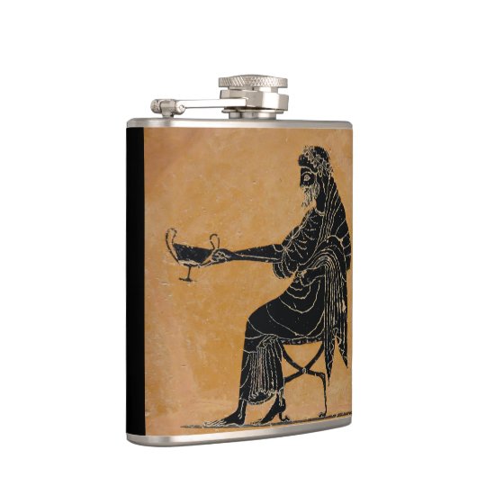 Dionysos mit Weinfall Flachmann (Rechts)