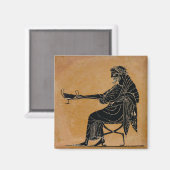 Dionysos mit Weinfall Magnet (Vorderseite/Rückseite)