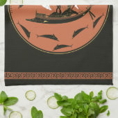 Dionysus Cup: Griechischer Gott auf Schiffen mit R Geschirrtuch (Gefaltet)