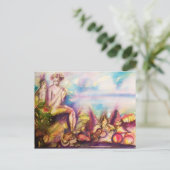 DIONYSUS , Flute mit Muscheln und Obst spielen Postkarte (Stehend Vorderseite)