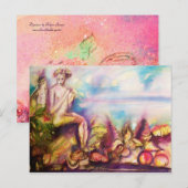 DIONYSUS , Flute mit Muscheln und Obst spielen Postkarte (Vorne/Hinten)