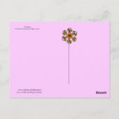 DIONYSUS , Flute mit Muscheln und Obst spielen Postkarte (Rückseite)