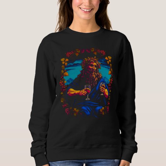 Dionysus Greek Mythology God of Pleasure Sweatshirt (Vorderseite)