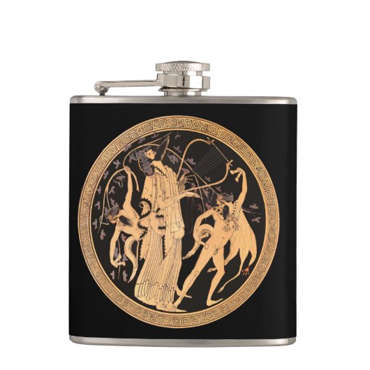 Dionysus und die Satyrer Flachmann (Vorderseite)