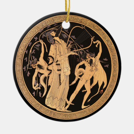Dionysus und die Satyrer Keramik Ornament (Vorne)