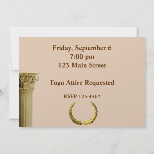 Dionysus und Venus Einladung (Rückseite)