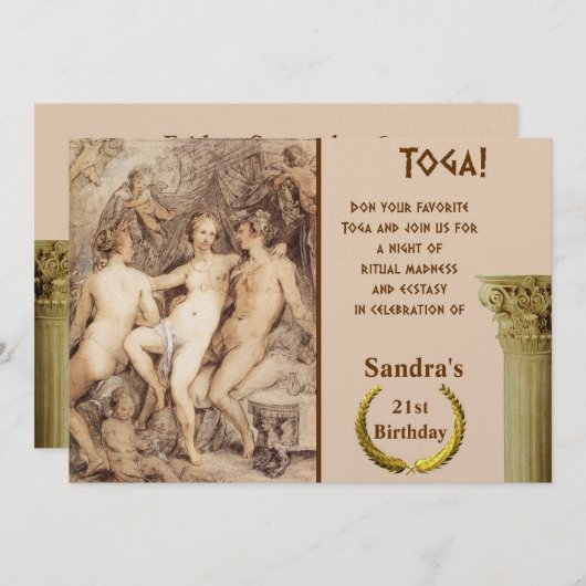 Dionysus und Venus Einladung (Vorne/Hinten)