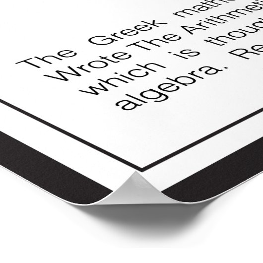 Diophantus Poster (Ecke)