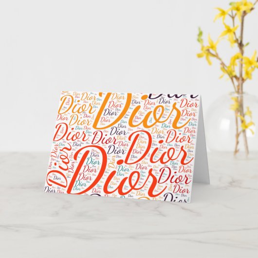 Dior Karte (Gelbe Blume)