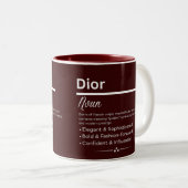 Dior Personalized Girl Name Meaning Coffee Mug Zweifarbige Tasse (VorderseiteRechts)