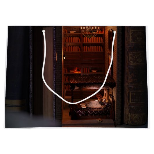 Diorama-Lesestudium im Minibuch Große Geschenktüte (Vorderseite)