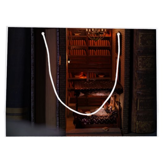 Diorama-Lesestudium im Minibuch Große Geschenktüte (Rückseite)