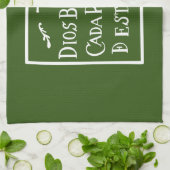 Dios bendiga cada rincon geschirrtuch (Gefaltet)