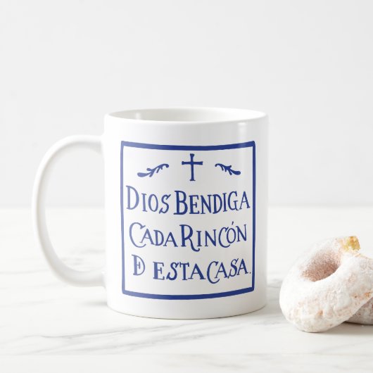 Dios bendiga cada rincon kaffeetasse (Mit Donut)