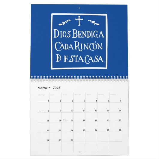 Dios bendiga cada rincon kalender (Mär 2026)