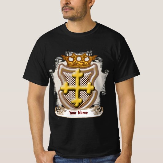 Dios Cross Nachname T-Shirt (Vorderseite)