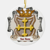 Dios Cross Surname Keramik Ornament (Vorne)