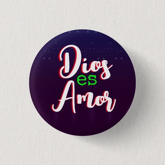 Dios es Amor Button (Vorderseite)