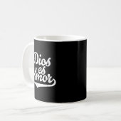 Dios Es Amor Christliche katholische Botschaft in Kaffeetasse (Vorderseite Links)