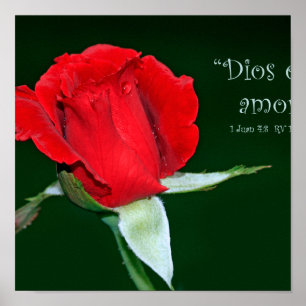 Dios es amor (Kartellde 1 Juan 4: 8) Poster