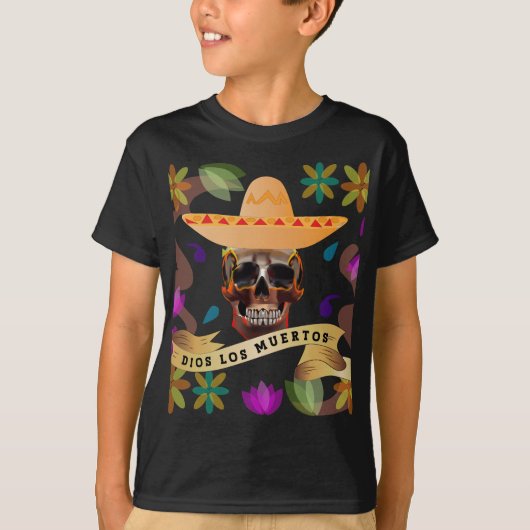 Dios Los Muertos Day of the Dead T-Shirt (Vorderseite)