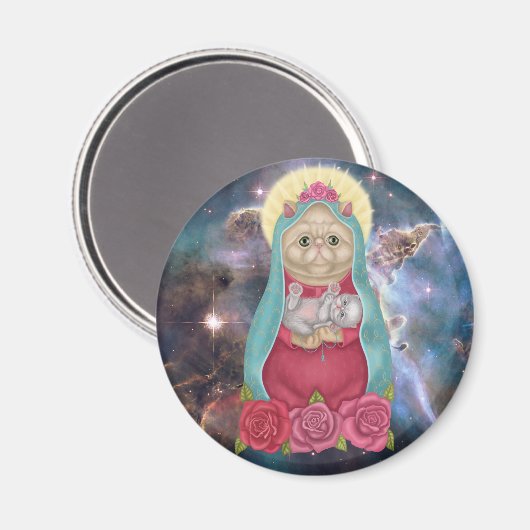 Dios Meows Magnet (Vorderseite/Rückseite)
