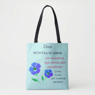 Dios muestra su amor tote bag tasche