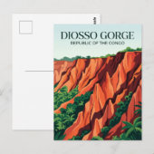 Diosso-Schlucht Republik Kongo Postkarte (Vorne/Hinten)
