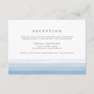 Dip Dye Watercolor Empfang Card   Sky Begleitkarte