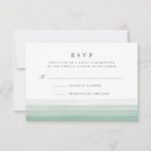 Dip Dye Watercolor RSVP-Karte | Fern RSVP Karte (Vorderseite)