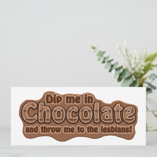 DIP ME IN CHOCOLATE-Einladung - anpassen Einladung (Stehend Vorderseite)