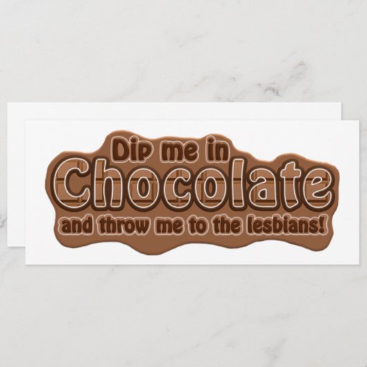 DIP ME IN CHOCOLATE-Einladung - anpassen Einladung (Vorne/Hinten)