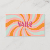 Dip Swirl Pattern Nail Salon Visitenkarte (Vorderseite)