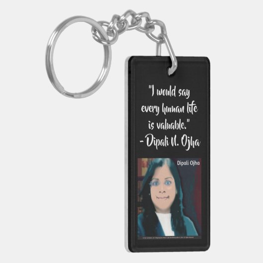 Dipali Ojha (beidseitig) Schlüsselanhänger von Ros (Vorderseite links)